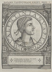 Cesarz rzymski Walentynian II (druk)