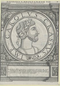 Gruby cesarz Karol III (druk) autorstwa Rudolph Wyssenbach