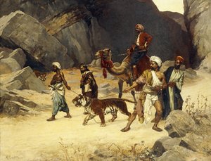 Polowanie na Tygrysa, 1896 autorstwa Rudolphe Ernst