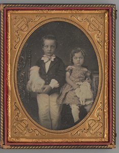 Portret chłopca i dziewczynki bez tytułu, 1855. autorstwa Rufus Anson