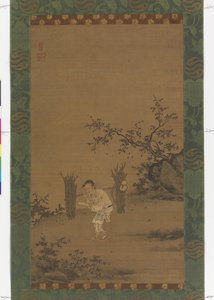 Zhu Maichen, ok. 1450 r. (atrament i kolor na jedwabiu) autorstwa Rui Shi