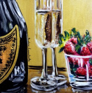 Champagne Wishes, 2025 (olej na płótnie)