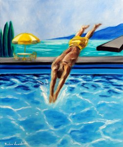 Into the Blue, 2025 (olej na płótnie) autorstwa Ruslana Levandovska