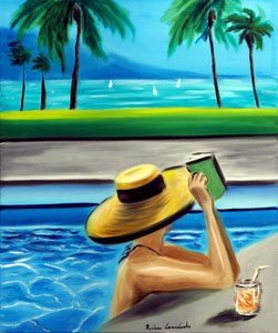 Ocean Daydreaming, 2025 (olej na płótnie) autorstwa Ruslana Levandovska