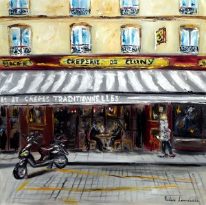 Parisian Creperie, 2022 (olej na płótnie)