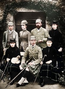 Książę i księżna Walii w stroju strzeleckim, 1900