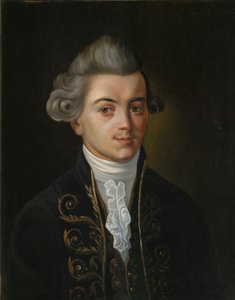 Portret bajkarza Iwana Khemnitsera, 1745-1784, malarstwo rosyjskie XIX wieku. autorstwa Russian Master.
