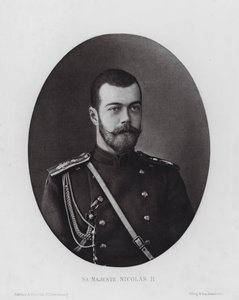 LArmee Russe: Sa Majeste Nicolas II (b/w photo) autorstwa Russian Photographer (after)