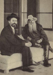 Anton Czechow i Lew Tołstoj autorstwa Russian Photographer