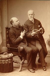 Artysta Pavel Vassilievich Shukovsky (1846-1912) Historyk Aleksander Oniegin (Otto) w Weimarze. Zdjęcie albuminy autorstwa Russian Photographer