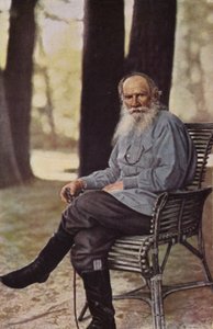Lew Tołstoj (1828-1910), rosyjski powieściopisarz, autor opowiadań i dramaturg autorstwa Russian Photographer