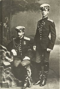 Les grands ducs Konstantyn Konstantynowicz (1858-1915) i Dymitr Konstantynowicz (1860-1919) - Wielki Książę Konstantyn Konstantynowicz i Wielki Książę Rosji Dymitr Konstantynowicz, Anonim. Fotografia żelatynowa srebrna 1890. Rosyjski film państwowy i autorstwa Russian Photographer
