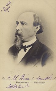 Nikołaj Niekrasow, rosyjski poeta, pisarz i krytyk autorstwa Russian Photographer