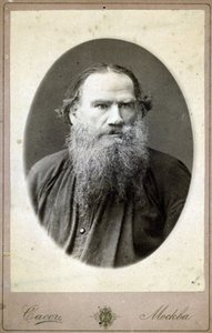 Portret Lwa Nikołajewicza, hrabiego Tołstoja (Leona Tołstoja), rosyjskiego pisarza (1828-1910). autorstwa Russian Photographer