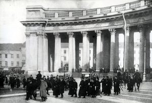Demonstracja studencka, Petersburg, 1905 autorstwa Russian Photographer