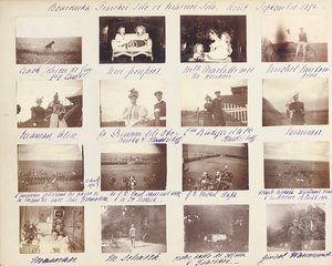 Rosyjska rodzina cesarska, strona z albumu fotograficznego, ok. 1897-99 (zdjęcie czarno-białe) (zob. także 487673-80) autorstwa Russian Photographer