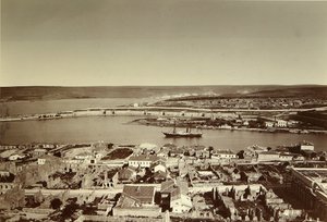 Zatoka Południowa i Przylądek Paul w Sewastopolu (Sewastopol). Zdjęcie albuminy, koniec lat 50. XIX wieku. Instytut Historii Kultury Materialnej w Petersburgu autorstwa Russian Photographer