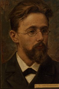 Alexander Gretchaninoff, rosyjski kompozytor romantyczny (1864-1956) autorstwa Russian School