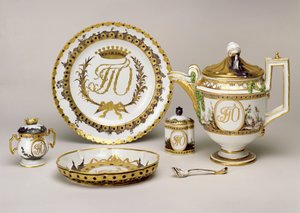 Serwis do herbaty Orlov z Cesarskiej Fabryki Porcelany w Petersburgu, ok. 1765 (porcelana) (patrz także 74497)