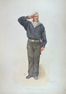 Rosyjski marynarz w mundurze rosyjskiej marynarki wojennej pod koniec XIX wieku