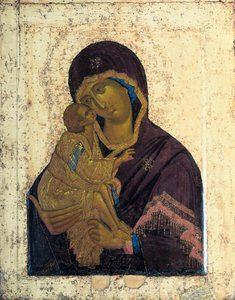 Madonna z Donu Ikona Dwulicowa, c1390. autorstwa Russian icon.