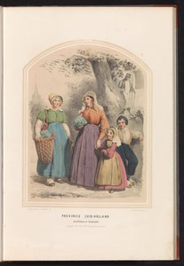 Tradycyjny strój Overflakkee i Goedereede w Południowej Holandii, 1857 Prowincja Holandia Południowa Overflakkee i Goedereede / XV (tytuł na obiekcie)