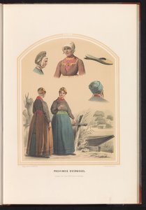 Tradycyjny strój z Overijssel, 1857 Prowincja Overijssel / XXVI (tytuł na obiekcie) autorstwa Ruurt de Vries