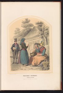 Tradycyjny strój Staphorst i Rouveen w Overijssel, 1857 Prowincja Overijssel. Staphorst i Rooveen / XXV (tytuł na obiekcie)