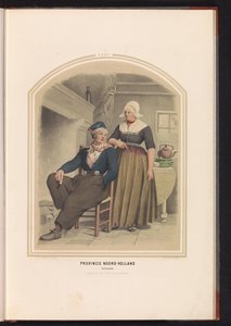 Tradycyjny strój Volendam w północnej Holandii, 1857 Prowincja Holandia Północna. Vollendam / XXXV (tytuł na obiekcie)