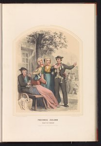 Tradycyjny strój South Beveland w Zelandii, 1857 Prowincja Zelandia. Wyspa Zuid-Beveland / XIX (tytuł na obiekcie)