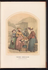 Tradycyjne stroje Beemstera, Purmera i Wormera w północnej Holandii, 1857 Prowincja Holandia Północna. de Beemster Purmer Wormer etc. / XXII (tytuł na obiekcie) autorstwa Ruurt de Vries
