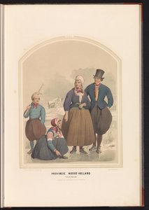 Tradycyjny strój wyspy Marken w północnej Holandii, 1857 Prowincja Holandia Północna. Wyspa Marken / XXX (tytuł na obiekcie)