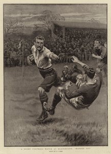 Mecz piłki nożnej rugby w Blackheath, wręczony