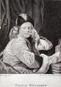 Thomas Killigrew (1612-83), ryty przez J.J. Van den Bergh (grawerowanie) autorstwa S. (after) Harding