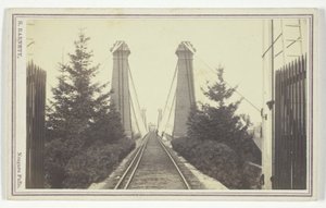 Kolejowy most wiszący, wodospad Niagara autorstwa S. Barnett