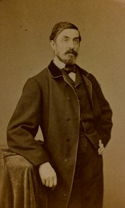Portret Auguste Paul Charles Anastasi, francuski malarz; wizytówka (zdjęcie czarno-białe) autorstwa S. Berthaud
