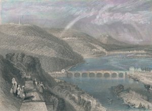 „Most św. Chmury z Sevres”, 1835 autorstwa S Fisher