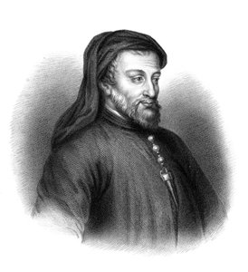 Geoffrey Chaucer, XIV-wieczny angielski pisarz, poeta, filozof, biurokrata i dyplomata.