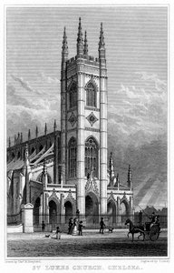 Kościół św. Łukasza, Chelsea, Londyn, 1828.