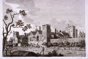 Ogród w Lambeth Palace, Londyn, 1786. autorstwa S Sparrow