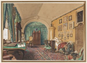 Wnętrze męskiego salonu autorstwa S. Tolstoi