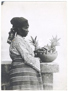 Pani Harding, która codziennie pokonuje 30 mil, ok. 1920 r. (odbitka żelatynowo-srebrowa) autorstwa S. W. and Co. Partridge