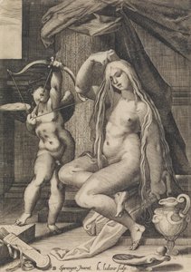 Wenus i Kupidyn, 1571-1650. autorstwa Sadeler
