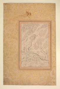 Smok i Chmury, ca. 1600. autorstwa Sadiqi Beg.