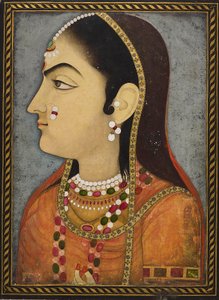 Portret damy, ok. 1800 autorstwa Sahib Ram