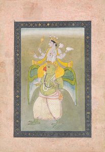 Wisznu na Garudzie, ca. 1810-20. autorstwa Sajnu