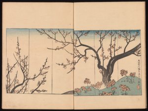 Ślady tuszu Kenzana (Kenzan iboku) autorstwa Sakai Hoitsu