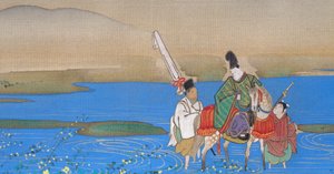 Six Jewel Rivers Mu-Tamagawa , ca. 1839. autorstwa Sakai Oho