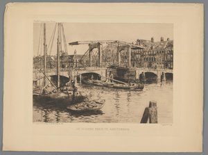 Widok na Chudy Most w Amsterdamie Chudy most w Amsterdamie (tytuł na obiekcie) autorstwa Salomon Garf
