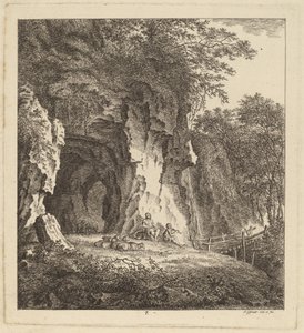 Dwóch pasterzy w skalistym krajobrazie, 1764.